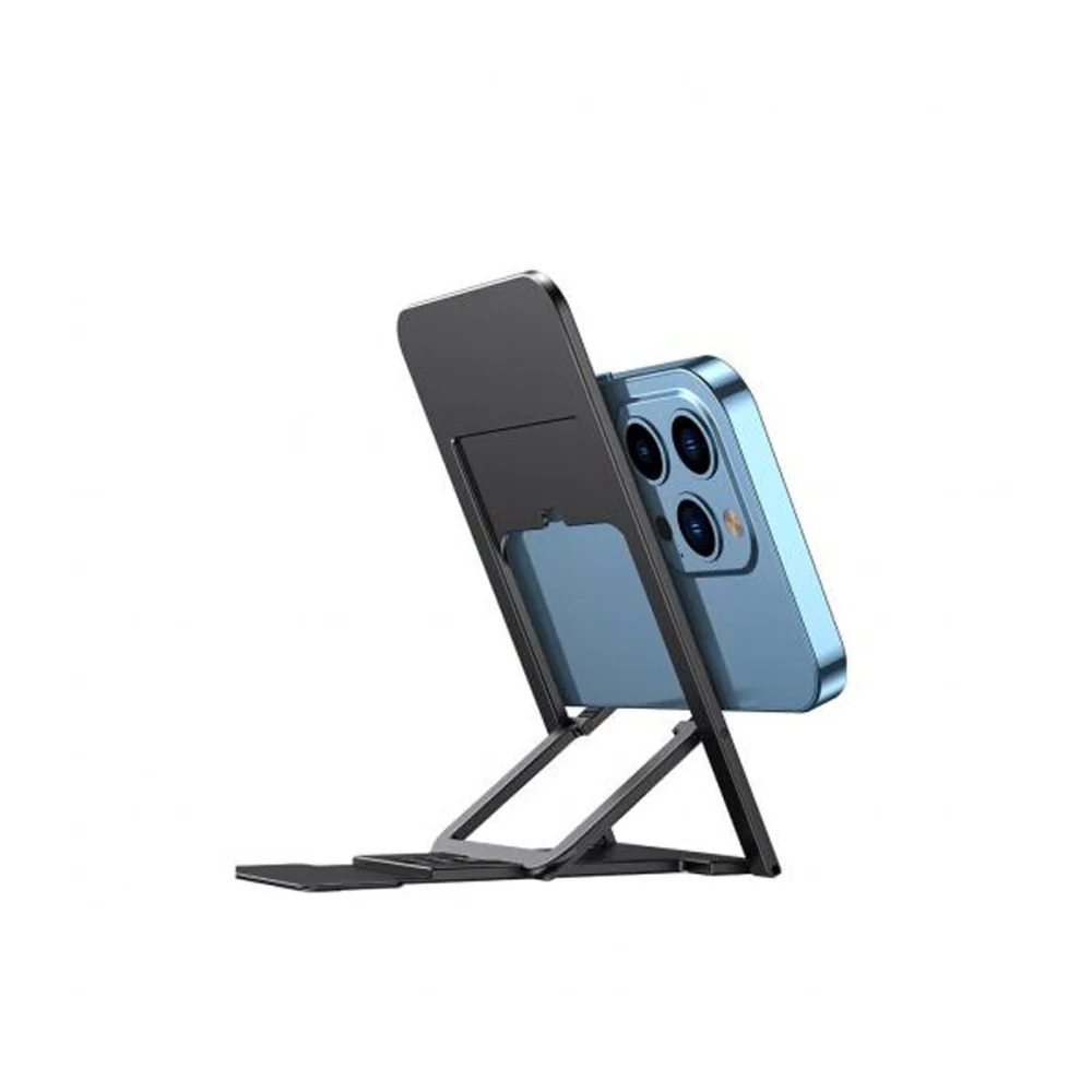 AWEI X28 Portable Foldable Phone Holder for SmartPhone & Tablet - Black - Image 2