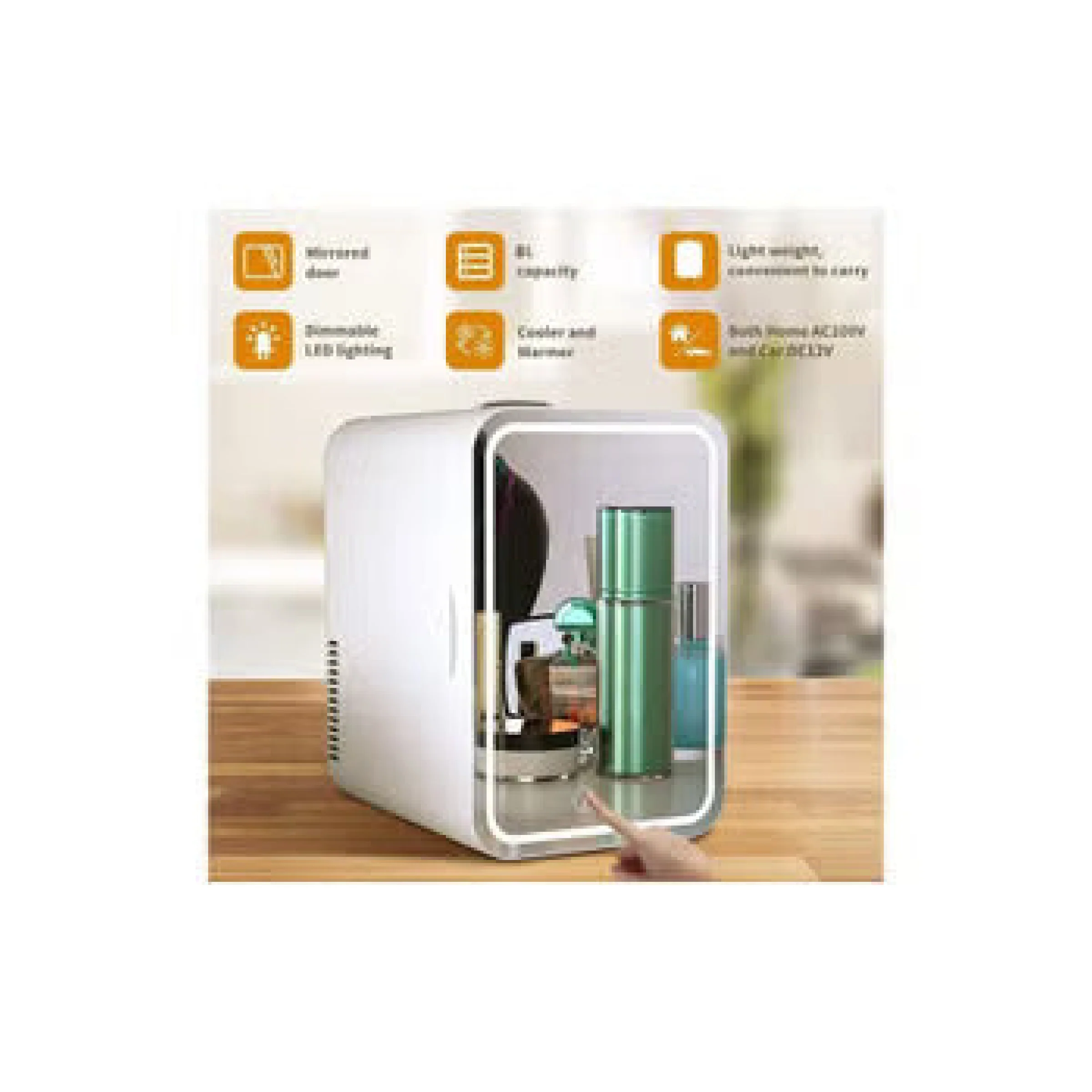 Mini Makeup Beauty Fridge With Mirror - Image 2