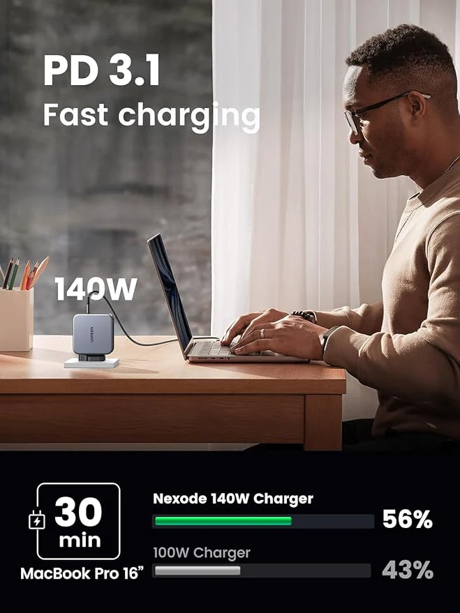UGREEN GaN Fast Charger 140W with Cable - Image 2